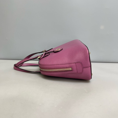 Gucci Medium Gg Charm Dome Grained Calfskin Purple Gucci Medium Gg Charm Dome Grained Calfskin Purple