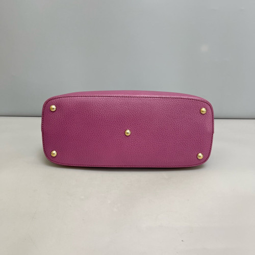 Gucci Medium Gg Charm Dome Grained Calfskin Purple Gucci Medium Gg Charm Dome Grained Calfskin Purple