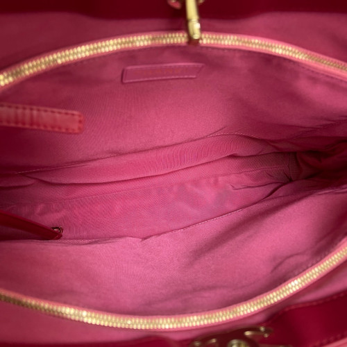 Chanel Quilted Large 31 Shopping Bag Calfskin Pink Red