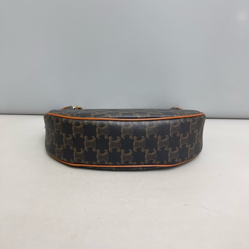Celine Medium Ava Triomphe Shoulder Bag Triomphe Brown Black