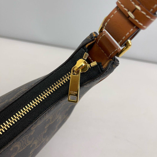 Celine Medium Ava Triomphe Shoulder Bag Triomphe Brown Black