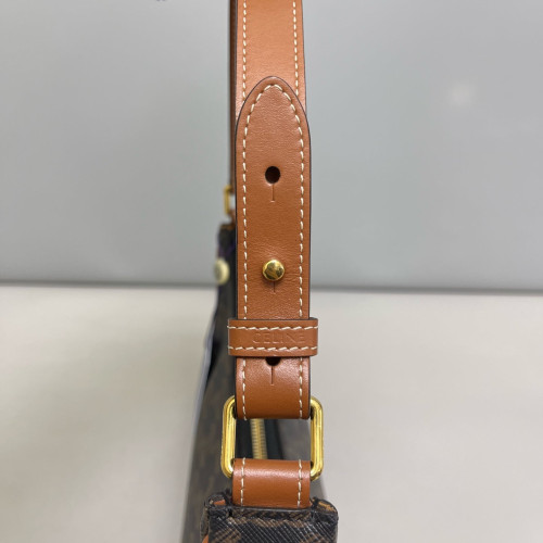 Celine Medium Ava Triomphe Shoulder Bag Triomphe Brown Black