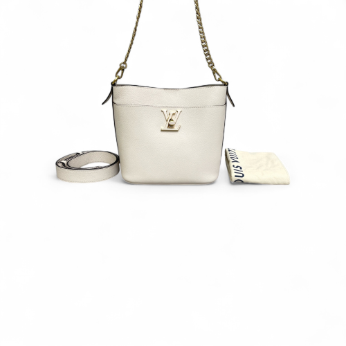 Louis Vuitton Lock And Walk Bucket Calfskin White