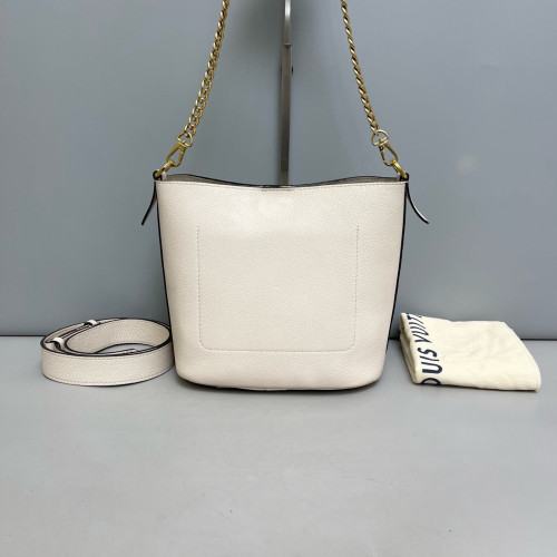 Louis Vuitton Lock And Walk Bucket Calfskin White