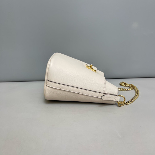 Louis Vuitton Lock And Walk Bucket Calfskin White