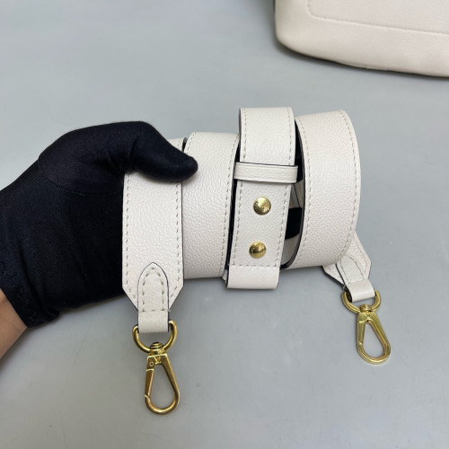 Louis Vuitton Lock And Walk Bucket Calfskin White