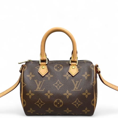 Louis Vuitton Nano Speedy Bandouliere Monogram Brown