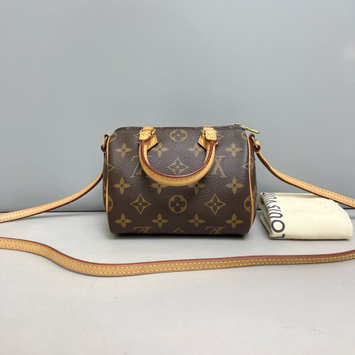 Louis Vuitton Nano Speedy Bandouliere Monogram Brown