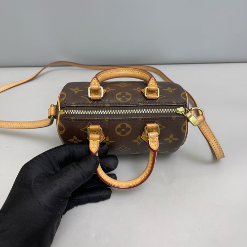 Louis Vuitton Nano Speedy Bandouliere Monogram Brown