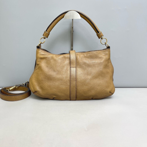 Burberry Hobo Calfskin Camel