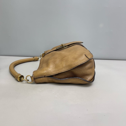 Burberry Hobo Calfskin Camel