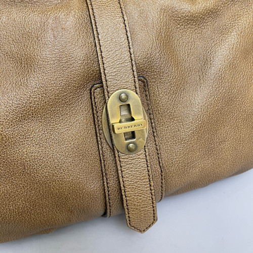 Burberry Hobo Calfskin Camel