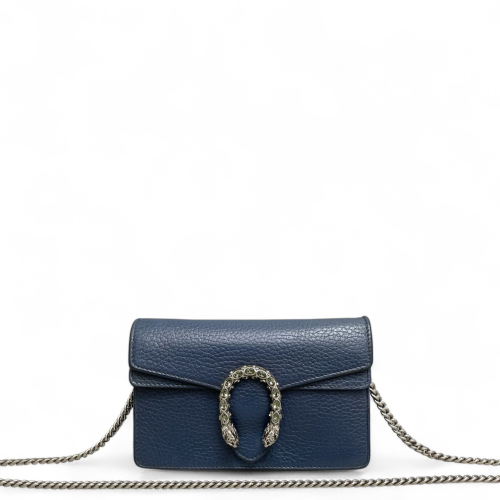 Gucci Super Mini Dionysus Grained Calfskin Blue