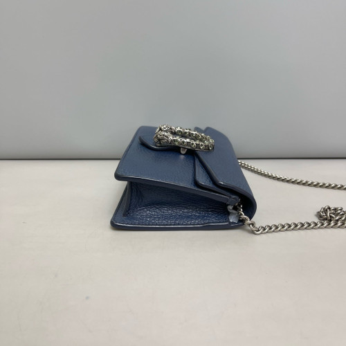 Gucci Super Mini Dionysus Grained Calfskin Blue