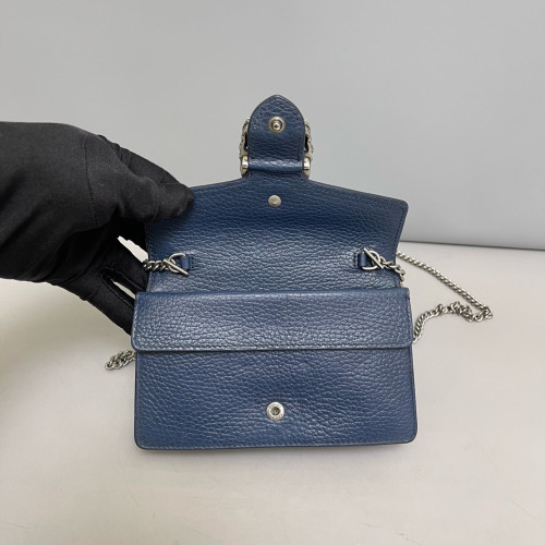 Gucci Super Mini Dionysus Grained Calfskin Blue