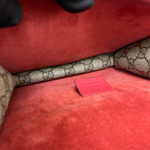 Gucci Mini Dionysus GG Supreme Monogram Suede Red