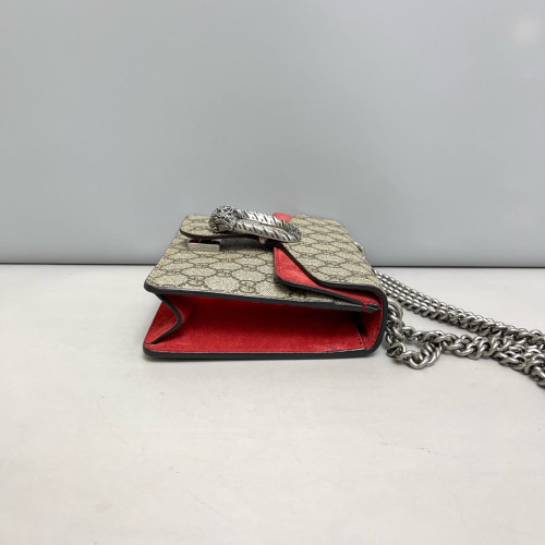 Gucci Mini Dionysus GG Supreme Monogram Suede Red