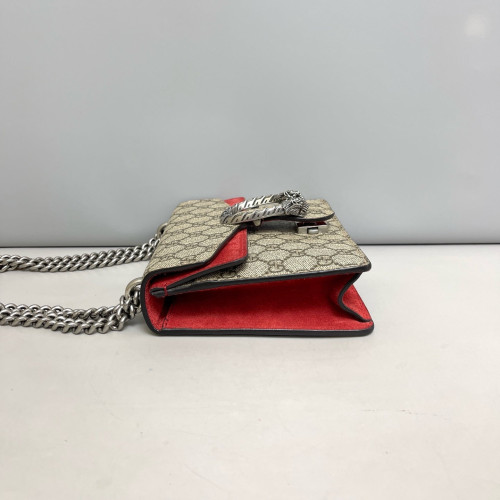 Gucci Mini Dionysus GG Supreme Monogram Suede Red
