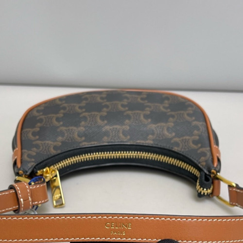 Celine Mini Ava Shoulder Bag Triomphe Brown Black