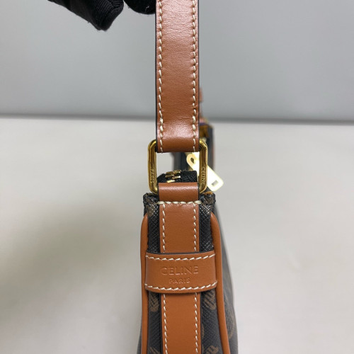 Celine Mini Ava Shoulder Bag Triomphe Brown Black