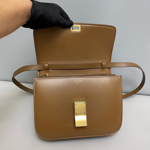 Celine Medium Classic Box Smooth Calfskin Tan