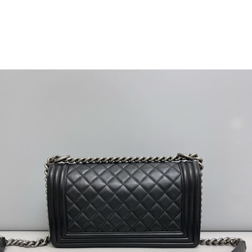 Chanel Quilted Medium Boy Flap Calfskin Black Chanel Quilted Medium Boy Flap Calfskin Black