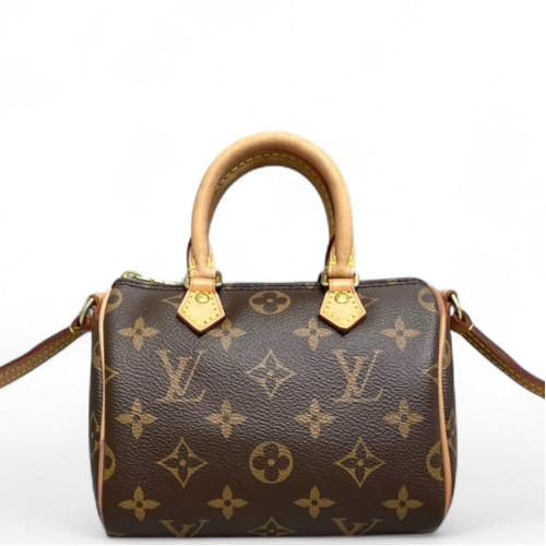 Louis Vuitton Nano Speedy Bandouliere Monogram Brown