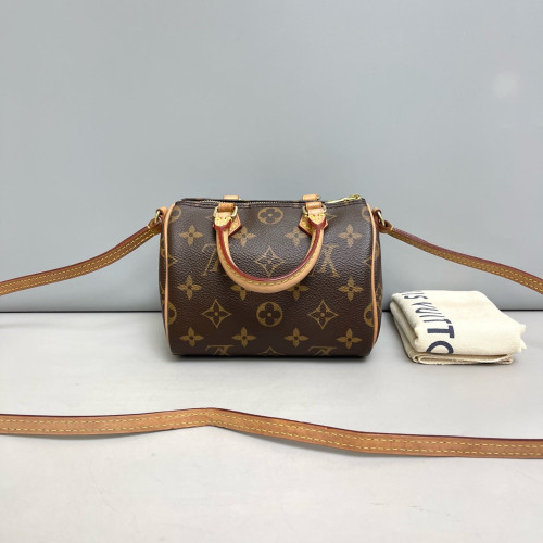 Louis Vuitton Nano Speedy Bandouliere Monogram Brown