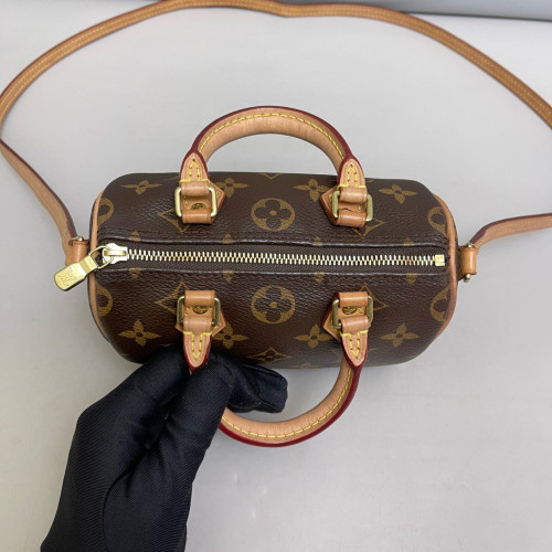 Louis Vuitton Nano Speedy Bandouliere Monogram Brown