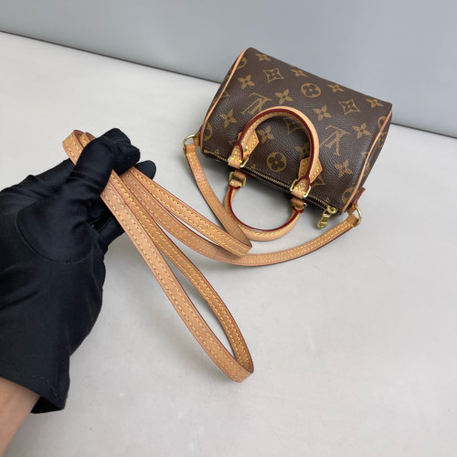 Louis Vuitton Nano Speedy Bandouliere Monogram Brown