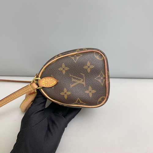 Louis Vuitton Nano Speedy Bandouliere Monogram Brown