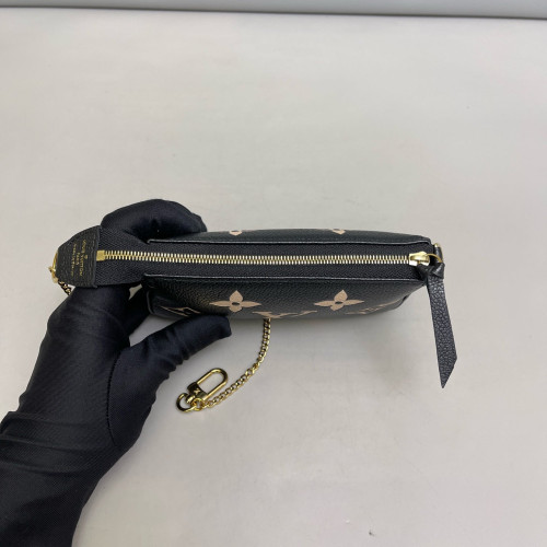 Louis Vuitton Pochette Mini Accessories Monogram Empreinte Giant Black