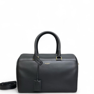 Yves Saint Laurent Boston Bag Calfskin Black