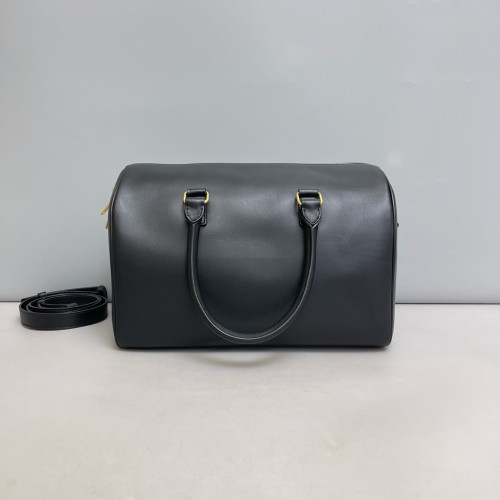 Yves Saint Laurent Boston Bag Calfskin Black
