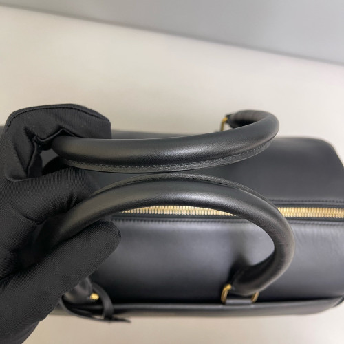 Yves Saint Laurent Boston Bag Calfskin Black