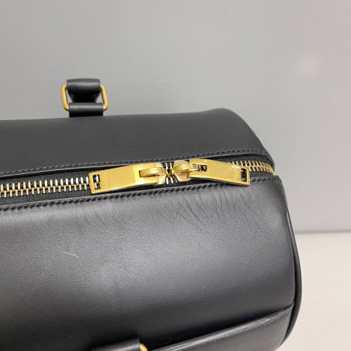 Yves Saint Laurent Boston Bag Calfskin Black