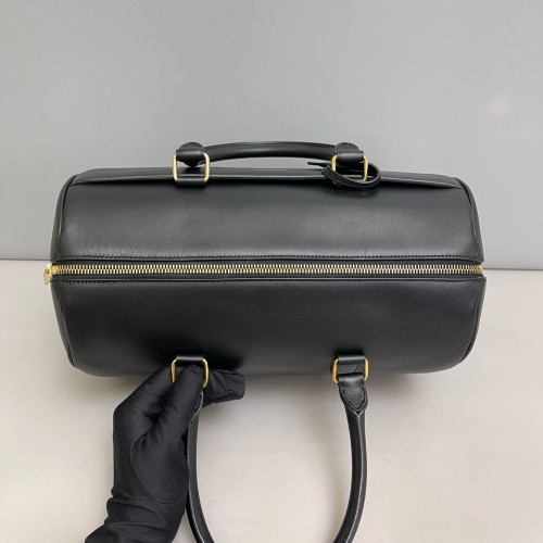 Yves Saint Laurent Boston Bag Calfskin Black