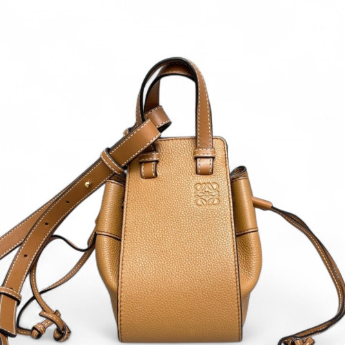 Loewe Mini Hammock Grained Calfskin Camel