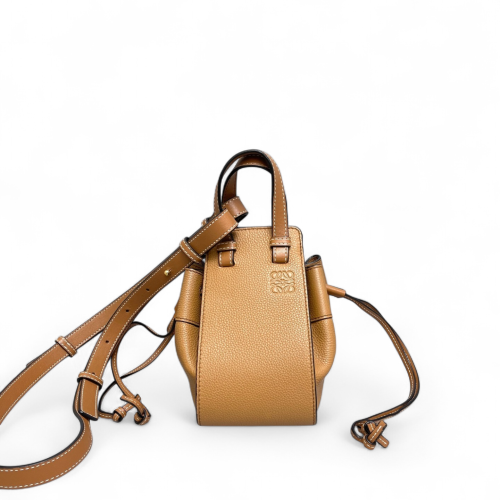 Loewe Mini Hammock Grained Calfskin Camel