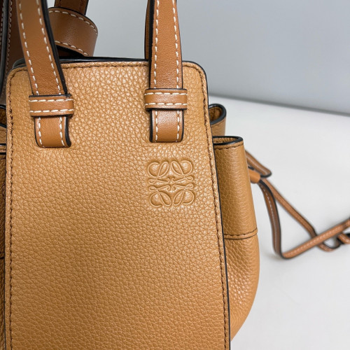 Loewe Mini Hammock Grained Calfskin Camel