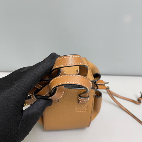 Loewe Mini Hammock Grained Calfskin Camel