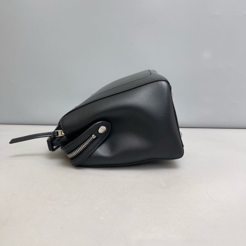 Fendi Dotcom Shoulder Bag Calfskin Black Blue