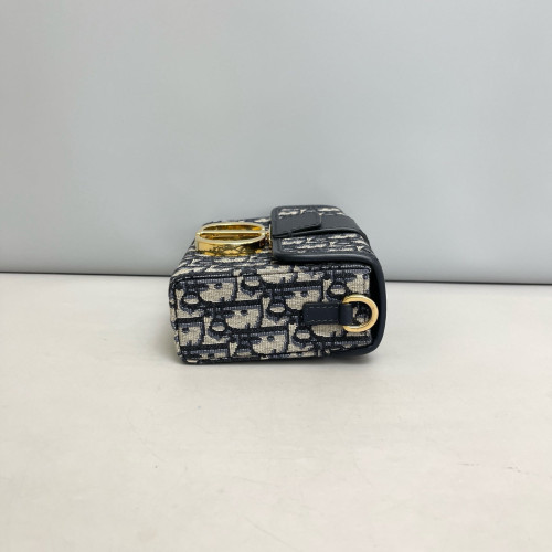 Dior 30 Montaigne Mini Box Bag Oblique Beige Navy Black