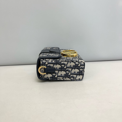 Dior 30 Montaigne Mini Box Bag Oblique Beige Navy Black