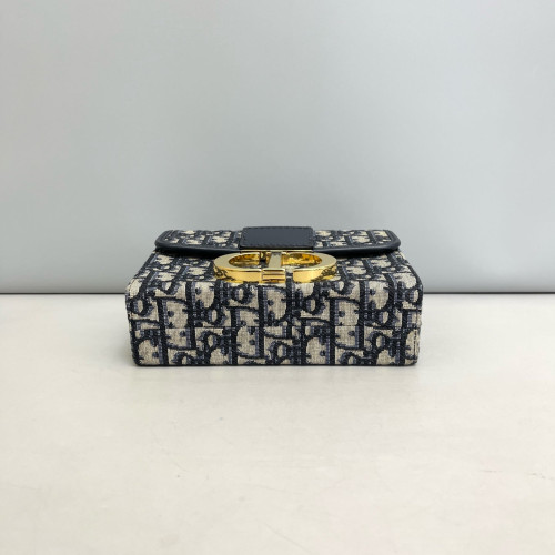 Dior 30 Montaigne Mini Box Bag Oblique Beige Navy Black