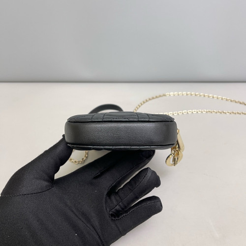 Dior Lady Dior Phone Holder Calfskin Black