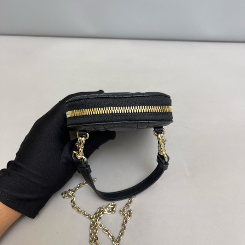 Dior Lady Dior Phone Holder Calfskin Black