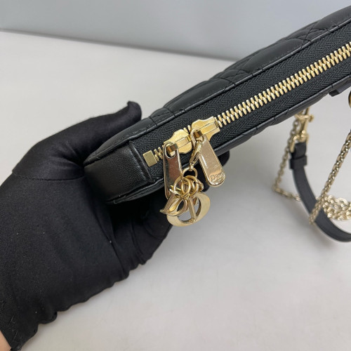 Dior Lady Dior Phone Holder Calfskin Black
