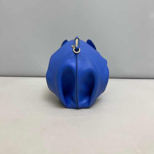 Loewe Elephant Shoulder Bag Calfskin Blue