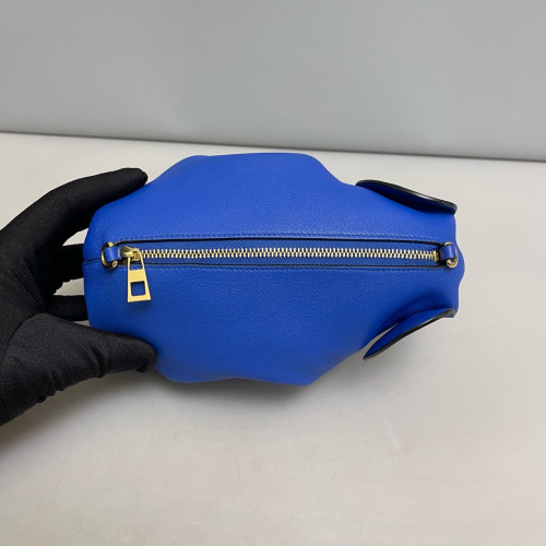Loewe Elephant Shoulder Bag Calfskin Blue